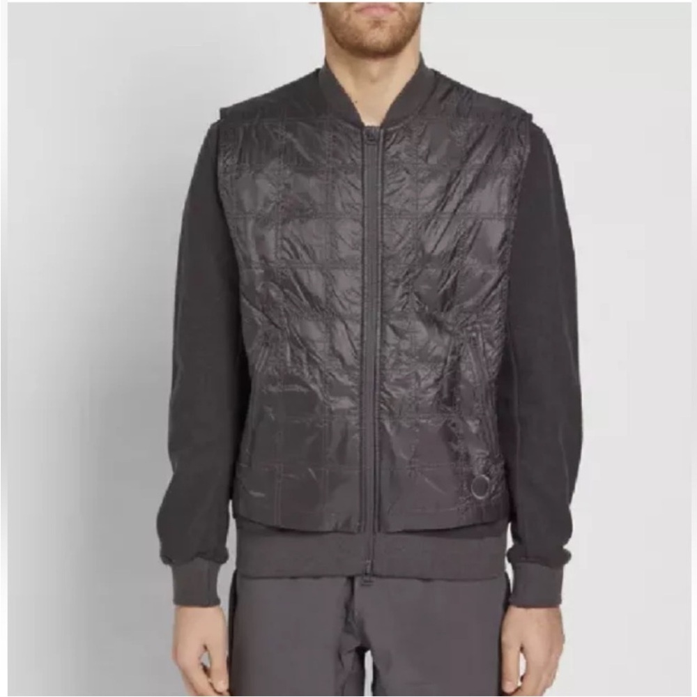 Adidas Wings + Horns Striped Charcoal‎ Bomber Jacket Size M